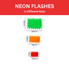 Pack of 40 Assorted Coloured Neon Fluorescent Flashes 150 x 100mm
