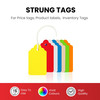 Pack of 100 Medium Blue Strung Tags 25 x 39mm