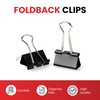 Pack of 12 32mm Black Foldback Binder Clips