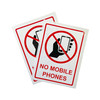Pack of 3 No Mobile Phone Sign Self Adhesive Labels 80x110mm Pack of 3 No Mobile Phone Sign Self Adhesive Labels 80x110mm