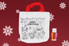 Pack of 12 Christmas Colour-Your-Own Tote Bags 22cm x 20cm