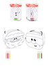 Pack of 12 Christmas DIY Bucket Kits with 4 Colouring Pens