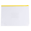 Pack of 12 A4 Clear Zippy Bags with Yellow Zip
