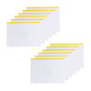 Pack of 12 A4 Clear Zippy Bags with Yellow Zip