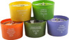 Pack of 5 Pan Aroma Glass Jar Scented Candles - Lemongrass, Lime Ginger, Jasmine, Sandalwood, Salted Caramel