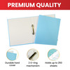 Pack of 20 A4 Pastel Blue Paper Over Board Ring Binder by Janrax