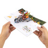 Santa on Wheels 3D Christmas Motorcycle Pop Up Card