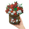 Christmas Poinsettia Bouquet Holiday Pop Up Card