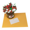 Poinsettia Bouquet Holiday 3D Pop Up Christmas Card