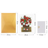 Poinsettia Bouquet Holiday 3D Pop Up Christmas Card