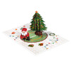 Festive Scene Xmas Tree and Santa Claus 3D Pop Up Christmas Card