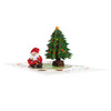 Festive Scene Xmas Tree and Santa Claus 3D Pop Up Christmas Card