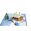 Gingerbread Houses with Snowy Scene 3D Pop Up Christmas Card