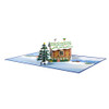 Gingerbread Houses with Snowy Scene 3D Pop Up Christmas Card