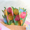 Tulips in Hand 3D Pop Up Greeting Card