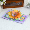 Butterfly on Sunflower 3D Pop Up Greeting Card - Mother's Day Birthday Anniversary