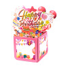 Pink Balloons Fireworks Peach Red 3D Pop Up Birthday Box Card