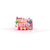 Colorful Ink Stripes Happy Easter 3D Pop Up Card - Kids Family Spring Festive