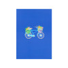 Flower Bicycle 3D Pop Up Greeting Card - Spring Birthday Thank You Valentine Mother