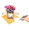Tulip Beige Birthday 3D Pop Up Box Card