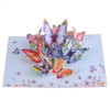 Blue Butterfly and Flowers 3D Pop Up Greeting Card - Birthday Mother Anniversary Valentine's Day