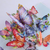 Blue Butterfly and Flowers 3D Pop Up Greeting Card - Birthday Mother Anniversary Valentine's Day