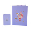 Blue and Purple Butterfly 3D Pop Up Greeting Card