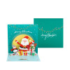 Santa & Friends Merry Moments Green 3D Pop Up Christmas Card