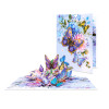 Colorful Whispers Butterfly & Flower 3D Pop Up Greeting Card - Birthday Mother Anniversary Valentine's Day