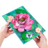 Floating Grace Pink Lotus 3D Pop Up Greeting Card - Birthday Mother Anniversary Valentine's Day
