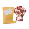 Crimson & Cream Dahlia Elegance 3D Pop Up Vase Greeting Card - Birthday Anniversary Mother's Valentine's Day