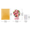 Blushing Blooms Rose Bouquet 3D Pop Up Vase Greeting Card - Birthday Anniversary Mother's Valentine's Day