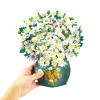 Golden Bloom White Daisy 3D Pop Up Vase Greeting Card - Birthday Anniversary Mother's Valentine's Day