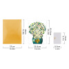 Golden Bloom White Daisy 3D Pop Up Vase Greeting Card - Birthday Anniversary Mother's Valentine's Day