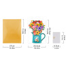 Garden Symphony Mixed Flower 3D Pop Up Pitcher Vase Greeting Card - Birthday Anniversary Mother's Valentine's Day