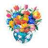 Tulip Harmony 3D Pop Up Vase Greeting Card