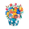 Tulip Harmony 3D Pop Up Vase Greeting Card - Birthday Anniversary Mother's Valentine's Day