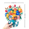 Tulip Harmony 3D Pop Up Vase Greeting Card - Birthday Anniversary Mother's Valentine's Day