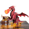 Fiery Red Dragon Fantasy 3D Pop Up Greeting Card - Birthday Event Holiday