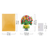 Colorful Tulip Bouquet with Ribbon Bow Design 3D Pop Up Card