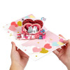 Romantic Cats in Heart Frame LOVE Design Pop Up Card