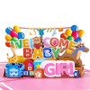 Bundle of Joy Welcome Baby Girl 3D Pop Up Greeting Card