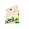 Garden of Joy Colorful Tulips 3D Pop Up Greeting Card