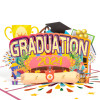 Hats Off 3D 2024 Pop Up Graduation Card