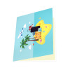 Vacation Mode Travel 3D Pop Up Greeting Card