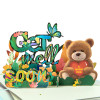 Bear Hugs 3D Pop Up Get Well Soon Card