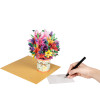 Lilies & Tulips Colorburst Bouquet 3D Pop Up Greeting Card