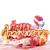 Ballooned With Joy 3D Pop Up Anniversary Card