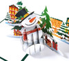 Snowman & Winter Village Pop Up Christmas Card