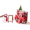 Santa’s Festive Truck & Snowman Scene Christmas Card